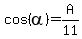cos%28alpha%29=A%2F11
