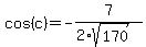 cos%28c%29=-7%2F%282%2Asqrt%28170%29%29