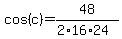 cos%28c%29=48%2F%282%2A16%2A24%29