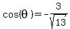 cos%28theta%29=-3%2Fsqrt%2813%29