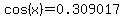 cos%28x%29=0.309017