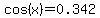 cos%28x%29=0.342