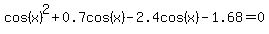 cos%28x%29%5E2%2B0.7cos%28x%29+-+2.4cos%28x%29+-1.68+=+0