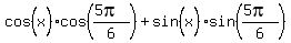 cos%28x%5E%22%22%29cos%28%285pi%29%2F6%29%2Bsin%28x%5E%22%22%29sin%28%285pi%29%2F6%29