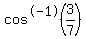 cos%5E-1%283%2F7%29