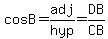 cosB=adj%2Fhyp=DB%2FCB