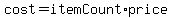 cost=itemCount%2Aprice