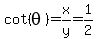 cot%28theta%29=x%2Fy=1%2F2