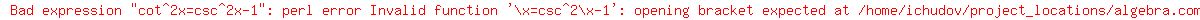 cot%5E2x=csc%5E2x-1
