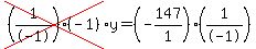 cross%28%281%2F-1%29%28-1%29%29%2Ay=%28-147%2F1%29%281%2F-1%29