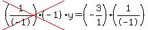 cross%28%281%2F-1%29%28-1%29%29%2Ay=%28-3%2F1%29%281%2F-1%29