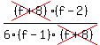 cross%28%28f%2B8%29%29%28f-2%29%2F6%28f-1%29cross%28%28f%2B8%29%29