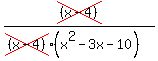 cross%28%28x-4%29%29%2F%28cross%28%28x-4%29%29%28x%5E2-3x-10%29%29