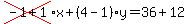 cross%28-1%2B1%29%2Ax%2B%284-1%29%2Ay=36%2B12