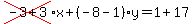 cross%28-3%2B3%29%2Ax%2B%28-8-1%29%2Ay=1%2B17