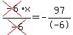 cross%28-6%29x%2Fcross%28-6%29=-97%2F-6