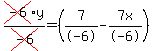 cross%28-6%29y%2Fcross%28-6%29=%287%2F-6-7x%2F-6%29