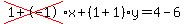 cross%281%2B-1%29%2Ax%2B%281%2B1%29%2Ay=4-6