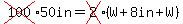 cross%28100%2950in=cross%282%29%28W%2B8in%2BW%29