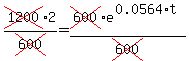 cross%281200%292%2Fcross%28600%29=cross%28600%29e%5E%280.0564%2At%29%2Fcross%28600%29