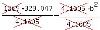cross%281369%29329.047%2Fcross%284.1605%29=cross%284.1605%29b%5E2%2Fcross%284.1605%29