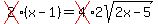 cross%282%29%28x-1%29=+cross%284%292sqrt%282x-5%29