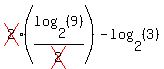cross%282%29%2A%28log+%282%2C+%289%29%29%2Fcross%282%29%29+-+log+%282%2C+%283%29%29
