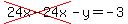 cross%2824x-24x%29-y=-3