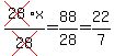 cross%2828%29x%2Fcross%2828%29=88%2F28=22%2F7