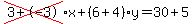 cross%283%2B-3%29%2Ax%2B%286%2B4%29%2Ay=30%2B5