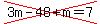 cross%283m-48%2Bm=7%29