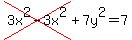 cross%283x%5E2-3x%5E2%29%2B7y%5E2=7