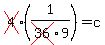 cross%284%29%281%2Fcross%2836%299%29=+c