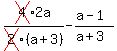 cross%284%292a%2Fcross%282%29%28a%2B3%29-%28a-1%29%2F%28a%2B3%29