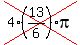 cross%284%2A%2813%2F6%29pi%29