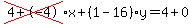 cross%284%2B-4%29%2Ax%2B%281-16%29%2Ay=4%2B0