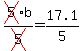 cross%285%29b%2Fcross%285%29+=+17.1%2F5