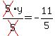 cross%285%29y%2Fcross%285%29=-11%2F5