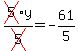 cross%285%29y%2Fcross%285%29=-61%2F5