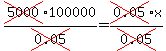 cross%285000%29100000%2Fcross%280.05%29=cross%280.05%29x%2Fcross%280.05%29