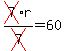 cross%287%29%2Ar%2Fcross%287%29+=+60