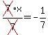 cross%287%29x%2Fcross%287%29=-1%2F7