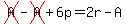 cross%28A%29-cross%28A%29+%2B+6p+=+2r-A