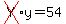 cross%28Y%29y=54