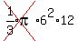 cross%28expr%281%2F3%29pi%29%2A6%5E2%2A12