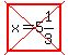 cross%28highlight%28x=5%261%2F3%29%29