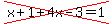 cross%28x%2B1%2B4x-3=1%29