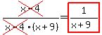 cross%28x-4%29%2Fcross%28x-4%29%28x%2B9%29=+highlight%281%2F%28x%2B9%29%29