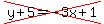 cross%28y%2B5=-3x%2B1%29