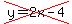 cross%28y=2x-4%29